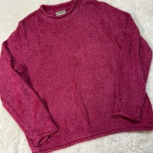 Croft & Barrow Sweater Womens Size MP Pink Lightweight Long Sleeve Acrylic #282